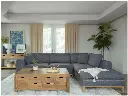 Seccional modular de dos piezas color Gris