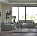 Juego de salón tapizado de 2 piezas con brazo inclinado Grayson gris