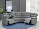 Seccional tapizado de 3 piezas con brazos tipo almohada en humo
