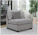 Silla tapizada sin brazos. Color Gris