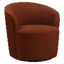 Silla giratoria con brazos inclinados. Color Naranja