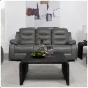 Sofá reclinable tapizado. Color Gris Oscuro