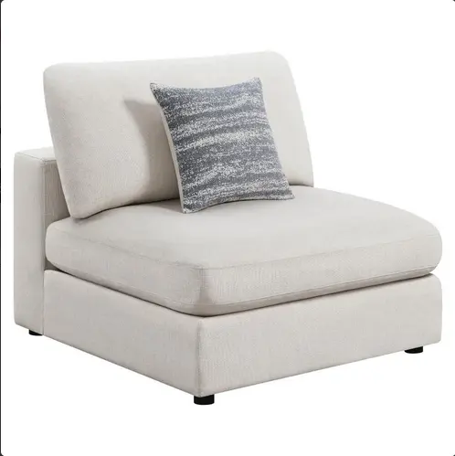 Silla tapizada sin brazos. Color Beige