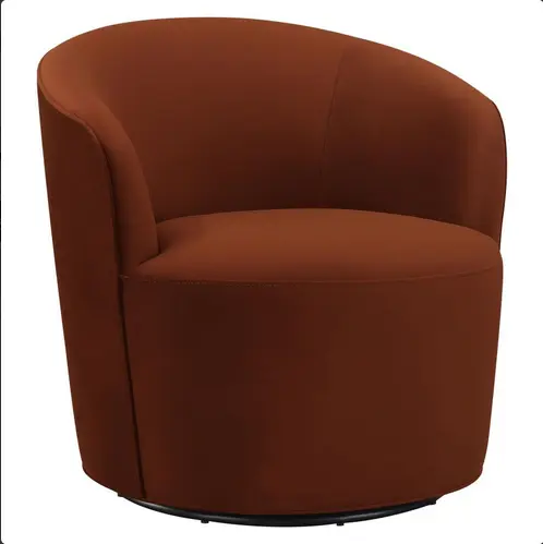Silla giratoria con brazos inclinados. Color Naranja