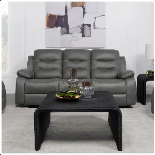 Sofá reclinable tapizado. Color Gris Oscuro